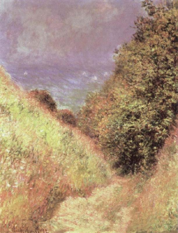 Claude Monet The Path at La Cavee at Pourville Norge oil painting art